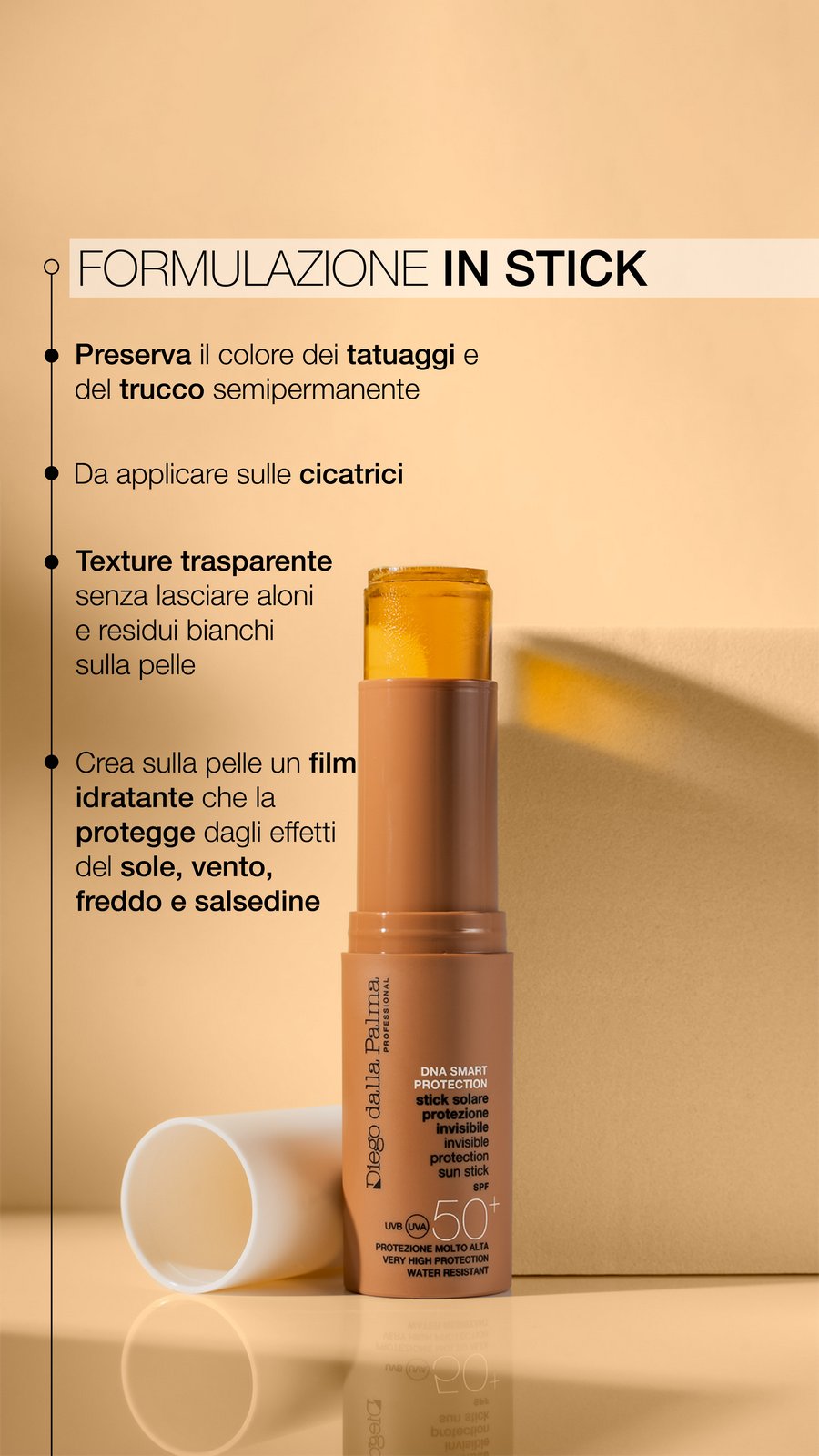 STICK SOLARE PROTEZIONE INVISIBILE SPF50+ - 8 g