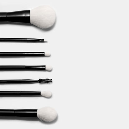 Set di Pennelli con Portapennelli Rigido Tubolare (Nero) - INGLOT